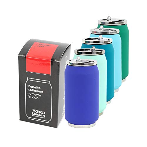YOKO DESIGN Canette Isotherme Double Paroi en Acier Inoxydable, sans BPA, Gourde réutilisable éco-Responsable pour Eau, Sport, Enfant, Bureau, Voyage 280/500/700 ML Cover