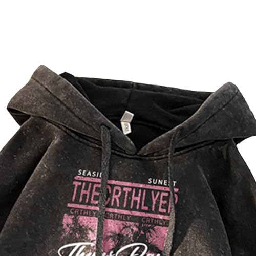 Retro Washed Hoodies Mens Distressed Hoodie Sweatshirt Graphic Heavyweight Pullover Sweatshirt3