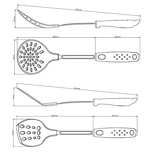 Kit Utensílios Nylon e Aço Inox 4 Peças Utilitá Vermelho Tramontina