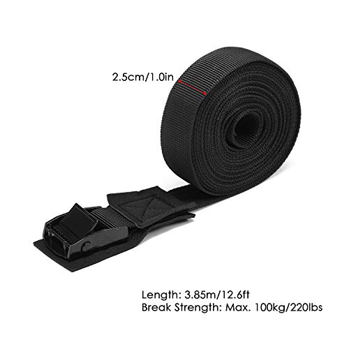 KKmoon 2 PCS Tira de amarração Tira de amarração de carga Tira de amarração com fecho de fivela para