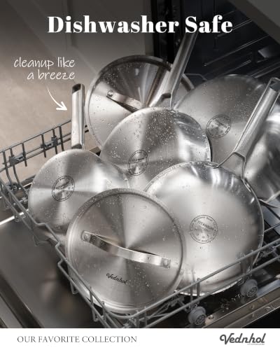 Image of Titanium Cookware set | Hammered Titanium pans for cooking with Lids | 14 Pcs | Non-Toxic Skillet |PFAS /PFOA /PTFE Free | Dishwasher&Oven Safe | Kitchen Induction Compatible au gratin pan