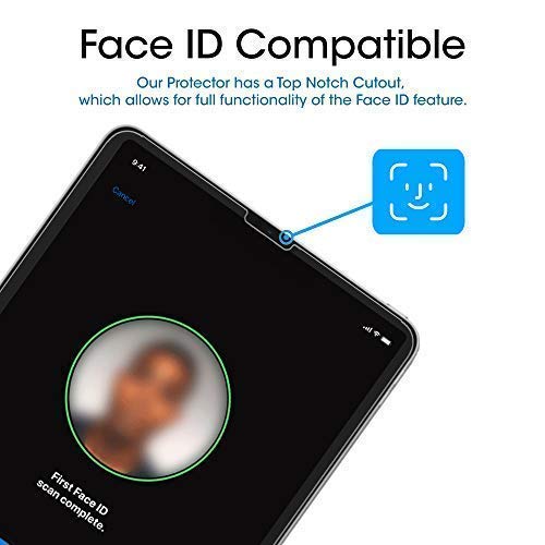 Amfilm (2 Pack) For Ipad Pro 12.9 (2022, 2021, 2020, 2018) Glass Screen Protector For Ipad Pro 12.9 Inch, Tempered Glass, Ultra Sensitive, Face Id And Apple Pencil Compatible #TOP2