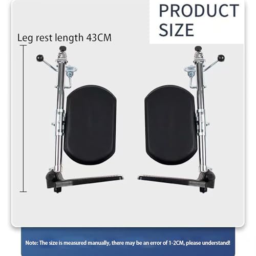 PPLDABNK Erhöhte Beinstütze Für Rollstuhlfahrer (22 × 15 × 2 cm), Universell, Länge Der Beinstütze: 43 cm, Nicht Leicht Abziehbare Farbe/90°–180° Verstellbarer Winkel, Für Orthopädie,Left