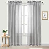 DWCN - Cortinas traslúcidas de gasa semi transparentes para recámara y sala de estar, 52 x 84 pulgadas de largo, juego de...