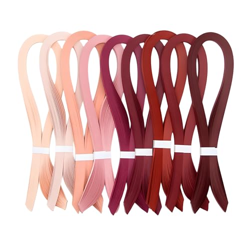 ODETOJOY Quilling Paper Strips 3mm Paper Quilling Set 120pcs Quilling Strips 1/8inch Crimson Single Color Star Origami Paper DIY Hand Crafts (Auburn) - Image 2
