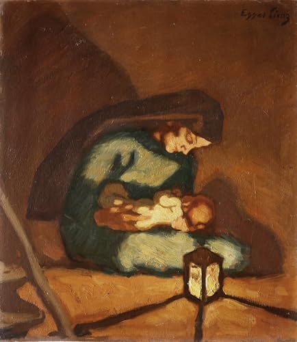 Tableau Toile Art Rompre la Monotonie des Murs avec Dame d'Albin Egger Lienz 60x90
