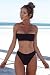 JURTEE Bikini para Mujer Tankini Moda Sexy Solid Color Bandeau Vendaje Señora...