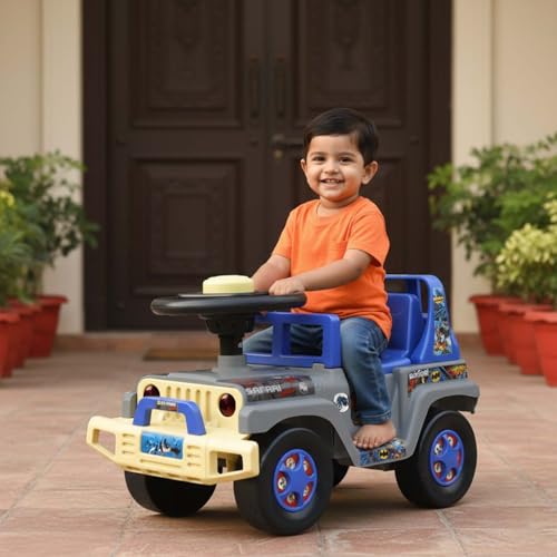 Image of Toyzone Ride On | Baby Car | Kids Car | Toy Car| Push Car| Swing Car| Ride on Car with Music & Horn (Batman Safari)