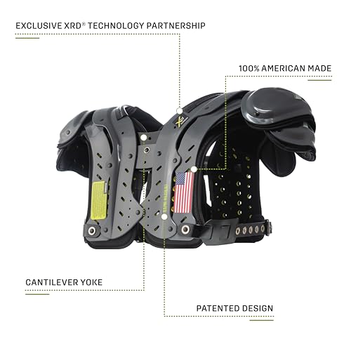 Image of XTECH X2 Football Shoulder Pads - Unique Configurations for All Positions - Advanced Lightweight Pad for Adult Mens and High School Players