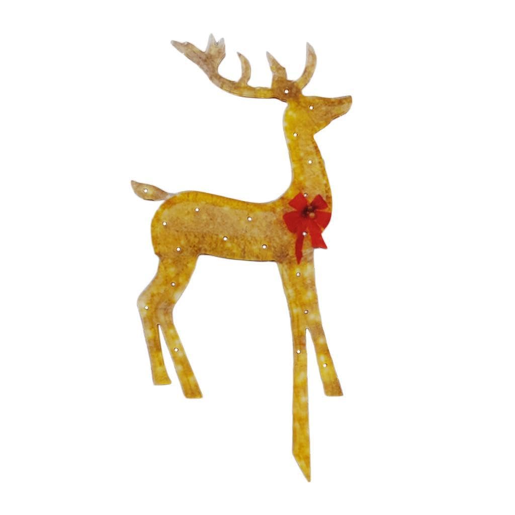 Deer Yard Ornament with Red Bows Glowing for Outside Garden Home Large -Home & Garden - Lamps Lighting & Ceiling Fans - String Lights Fairy Lights-image-3