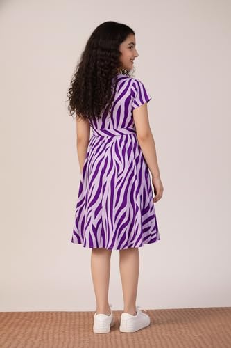 Image of Fashion Dream Girls Fit & Flare Calf-Length Printed Dress|Fancy Western Dresses|Casual Kids Frocks