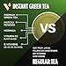 VitaCup Green Tea Instant Packets, Enhance Energy & Detox with Matcha, Moringa, B Vitamins, D3, Fiber, Keto, Paleo, Vegan in Tea Powder Single Serving Sticks, 10 Ct