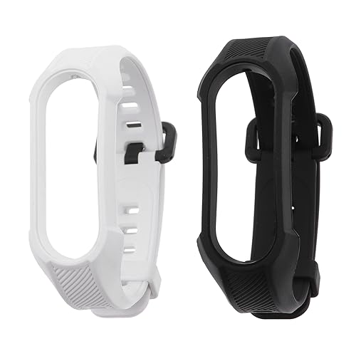 NUOBESTY 2 Piezas Correa de Reloj para Mi Smart Band Pulsera de Moda y Colores Graphite y Blanco Instalación
