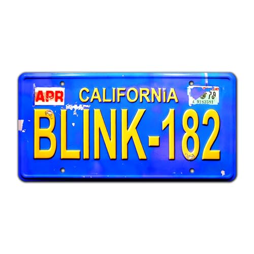 Opiniones de Placas para comprar hoy. 42 Celebrity Machines Blink 182 | Placa de matrícula estampada de metal