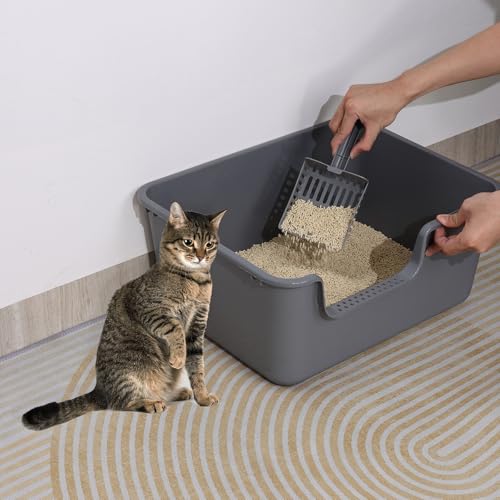 Arenero para gato plástico abierto con borde alto 2 unidades miniatura 4