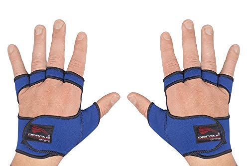 Luva de Academia Musculação Fitness - Neoprene - Azul - M