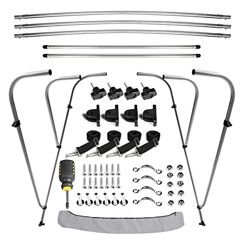Image of Leader Accessories 10 Colors 3-4 Bow Bimini Top for Boats Boat Canopy Cover