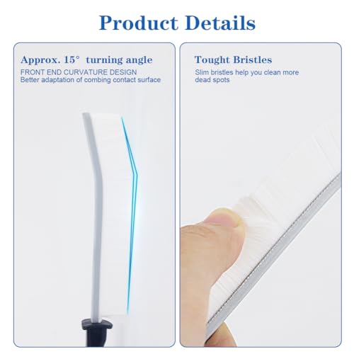 SEILETOO 2 pcs Crumb Sweepers with stiff angled bristles, Stainless Steel Table Crumbers, Bread Crumb Tool for Cleaning Dining Tables, Cushions, Waiter, Waitress Tool Accessory