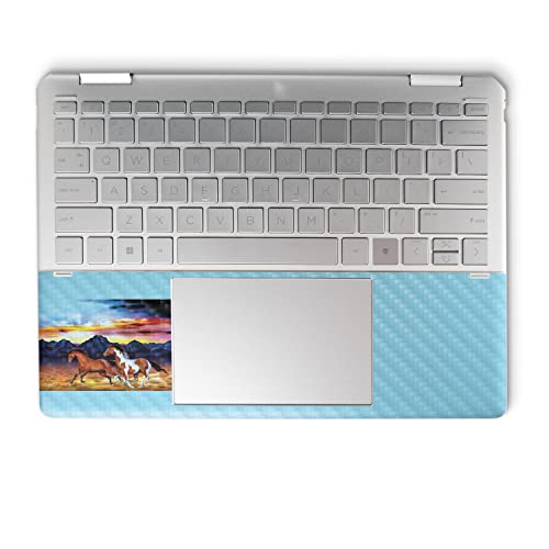 Image of MightySkins Carbon Fiber Skin Compatible with HP Spectre x360 14 inch (2022) Full Wrap Kit - Wild Horses | Protective, Durable Textured Carbon Fiber Finish | Easy to Apply | Made in The USA