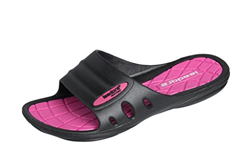 Isadore Womans New Slide Beach Sandal Slippers in Bright Fun Colors (Checkered Fusia) 8