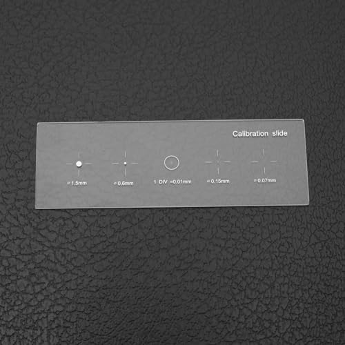 ECSiNG 0.01mm Mikroskop Mikrometer Skala Optische Glas Mikroskop Objektträger Glas Bühne Mikrometer Zubehör für Elektronische Okulare Mikroskop Kameras