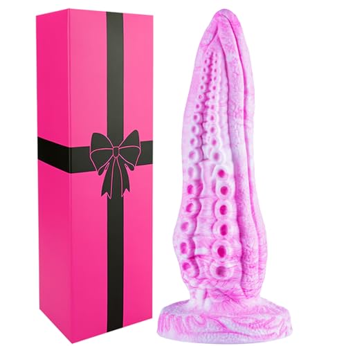 9 Inch Silicone Realistic Fantasy Tentacle Dildo with Suction Cup, 8 Inch Monster Massive Thick Long Anal Dildo Big for Women Men Gay, Fat Wide Giant Dragon Dildos Prostate Massager Adult Sex Toy