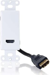 C2G 41043 HDMI White Decora Pass Through Wall Plate