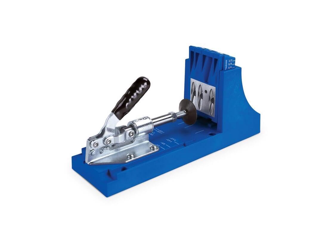 Kreg K4 Pocket Hole Jig - Adjustable, Versatile Jig for Strong Joints - Create Perfect, Rock-Solid Joints - Easily Adjustable Drill Guides - for Materials 1/2" to 1 1/2" Thick