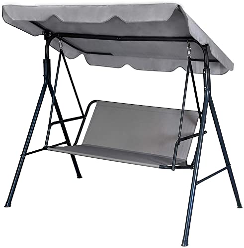 UV Protection Waterproof Garden Swing Seat Cover for Outdoor Furniture, Hammock Chair, and Bench (138x50x50, Grey)