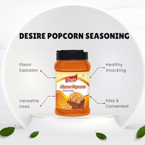 Image of Desire Cheese Popcorn Seasoning Powder, 400g | Ideal for Popcorn, Nachos, Pasta, Pizza & French Fries | A Flavorful Addition to All Your Snacks and Meals
