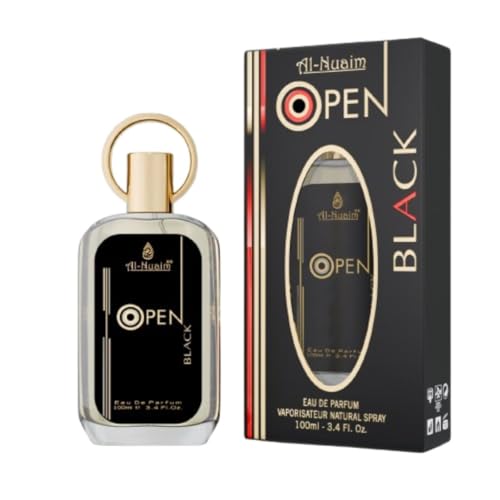 Image of Al-Nuaim Open Black Eau De Parfum For Men & Women - 100ml | Long Lasting Perfume