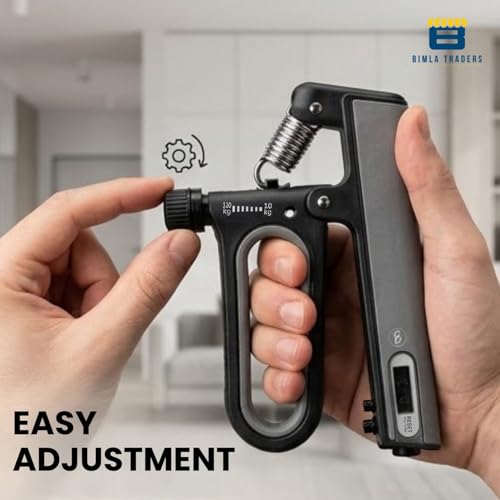 Image of CRAE Hand Gripper with Counter - Adjustable Grip (Black)