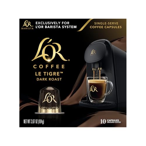 L'OR Coffee Pods, 10 Count Le Tigre Dark Roast...