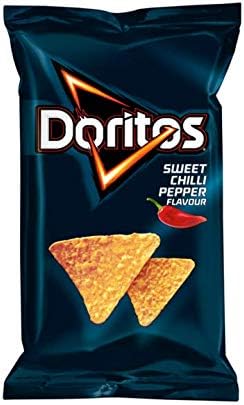 Sweet Chili Nacho Crisps | Doritos | Sweet Chilli Pepper Tortilla Chips | Total Weight 185 Grams