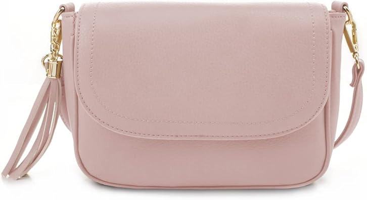 EVVE Small Crossbody Bags for Women Trendy Flap Saddle Purses with Tassel Vegan leather Shoulder bag | Small, Trendy, Flap, Purses, with Tassel, Small