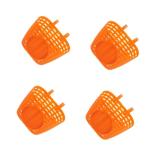 BESPORTBLE 4 Piezas Cesta Infantil Cesta de Almacenamiento Cesta de Bicicleta Accesorio Bicicleta cestas de Bicicleta para contenedor para Manillar de Bicicleta el plastico Orange