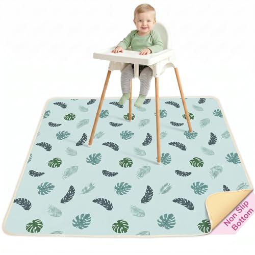 Basumee Splat Mat for Under High Chair, Waterproof &amp; Mess-Proof Floor Mat