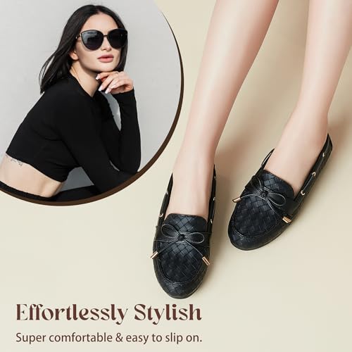 Image of Loafers for Women Comfortable Slip On Flats with Memory Foam Insole for Daily Wearing