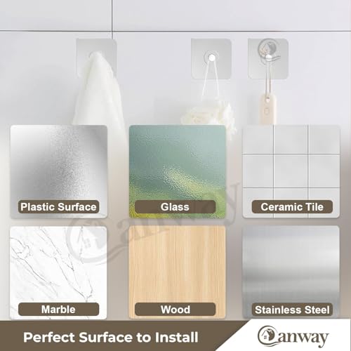 Image of CANWAY 20 Pcs Heavy Duty Self Adhesive Nail Wall Hook No Drill Needed for Use Inside Home & Kitchen