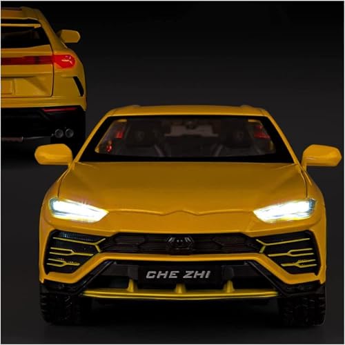 Image of 1:24 Urus Toy Car for Kids Diecast Metal Cars Model Urus Toy Car for Kids Sound and Light Pull Back Openable Door,