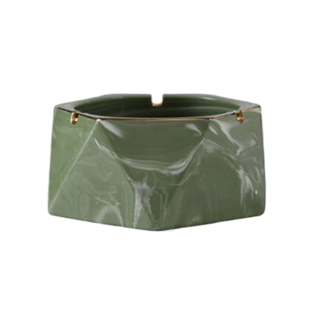 Gthtuhfd 3 Ash Tray Polygon Ceramic Ashtray Bedroom Study Cigarette Ashtray Home Living Room Commercial Hotel Cafe Cigarette Ashtray Ashtray For Outside Patio,