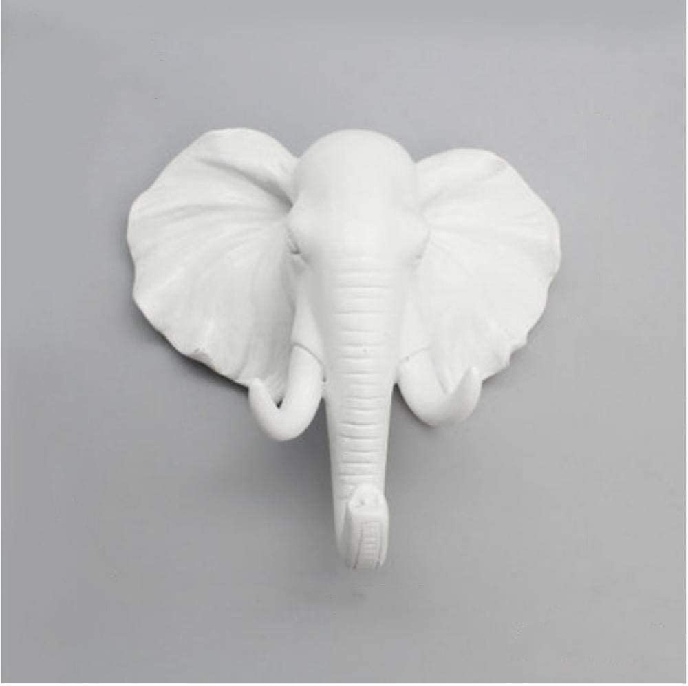 Crochet de clé de mur éléphant blanc WLLLO pour rangement salon et entrée élégante