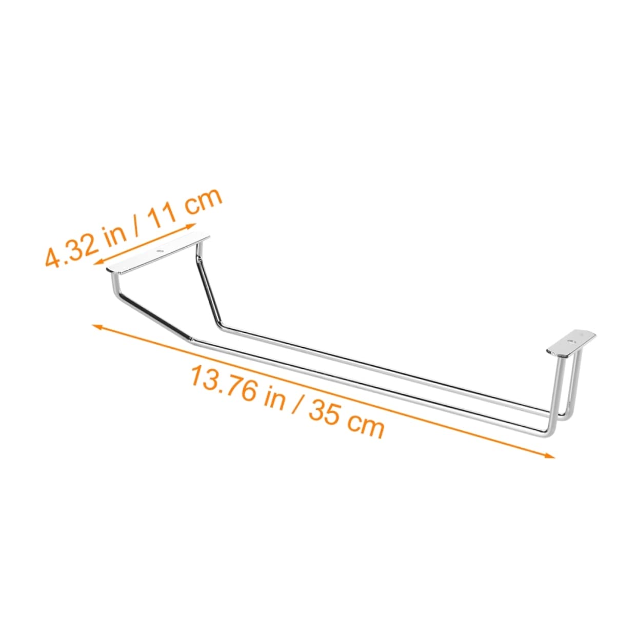 Cabilock 2Pcs Under Cabinet Wine Glass Holders Stemware Storage Rack for Kitchen Organization Sleek Design for Glasses and Barware Display