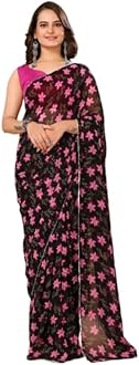DIVUSReady to wear Pre draped Prestitched one min readymade Designer Parywear saree with Unstitch Blouse