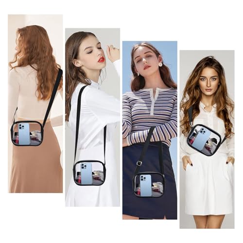 Image of Clear Bag Stadium Approved, Clear Crossbody Bag with Removable and Adjustable Strap for Sports Concert Event