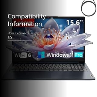 Lenovo Laptop Computer for Home Business Student, 32GB DDR4 RAM, 1TB PCIe SSD, 15.6", Intel Dual-Core Processor, WiFi 6, Bluetooth, Type-C, HDMI, Abyss Blue, Windows 11 Pro, AZ-XUT Cable