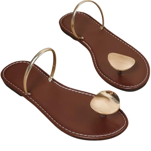 large size Ladies' fashionable flat slippers are easy to put on and take off, suitable for daily leisure and outdoor beaches