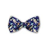 NUFR Bow Tie Tuxedo Butterfly Cotton Adjustable Bowtie for Mens, Boys and Pets[spacerocket man space