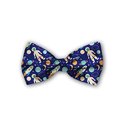 Nufr Bow Tie Tuxedo Butterfly Cotton Adjustable Bowtie For Mens, Boys And Pets[Spacerocket Man Spaceship] #TOP26