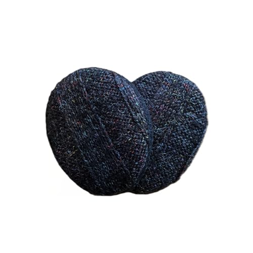 Sprigs Soft Knit Earbags Earmuffs For Winter Women Bandless Ear Warmers Fashion Ear Muffs (Retro Black Medium)